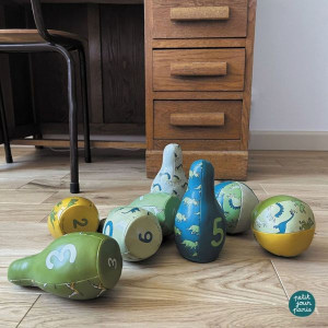 Jeu de quilles "Les Dinosaures" (1 an et +) Maison Petit Jour