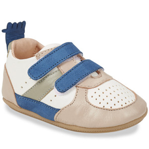 Chaussures pré-marche en cuir My Pre Basket Velcro "Blanc Jean"