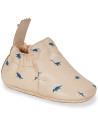 Chaussons bébé en cuir My Blu "Dinos Sable"