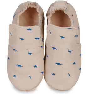 Chaussons bébé en cuir My Blu "Dinos Sable" Easy Peasy