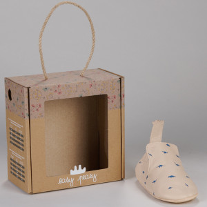 Chaussons bébé en cuir My Blu "Dinos Sable" Easy Peasy