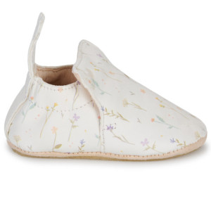 Chaussons bébé en cuir My Blu "Herbier Blanc" Easy Peasy
