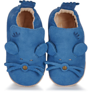Chaussons bébé en cuir My Blublu "Mouse" Easy Peasy