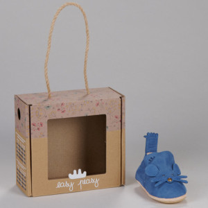 Chaussons bébé en cuir My Blublu "Mouse" Easy Peasy