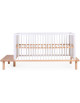 Lit bébé évolutif 70x140 en bois Evobed "Naturel" + Barrière de lit