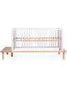 Lit bébé évolutif 70x140 en bois Evobed "Naturel" + Barrière de lit