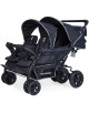 Poussette Quadruple 4 enfants Autobrake "Noir"