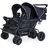 Poussette Quadruple 4 enfants Autobrake "Noir" Childhome