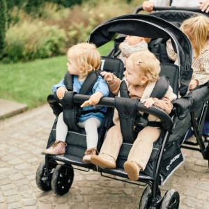 Poussette Quadruple 4 enfants Autobrake "Noir" Childhome