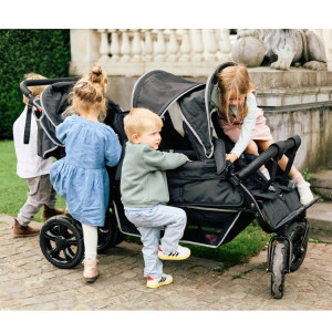 Poussette Quadruple 4 enfants Autobrake "Noir" Childhome