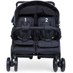 Poussette Quadruple 4 enfants Autobrake "Noir" Childhome