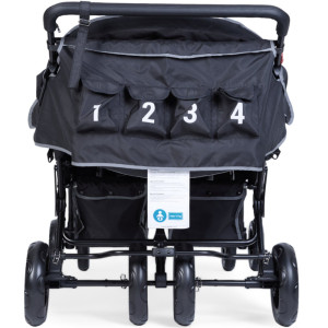 Poussette Quadruple 4 enfants Autobrake "Noir" Childhome