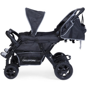 Poussette Quadruple 4 enfants Autobrake "Noir" Childhome