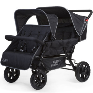 Poussette Two by Two  4 enfants "Noir" Childhome