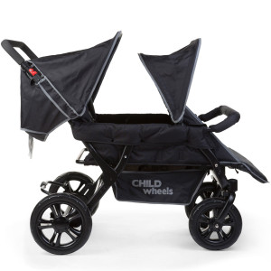 Poussette Two by Two  4 enfants "Noir" Childhome