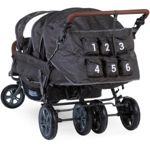 Poussette Sextuple 6 enfants Autobrake "Anthracite" Childhome
