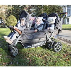 Poussette Sextuple 6 enfants Autobrake "Anthracite" Childhome