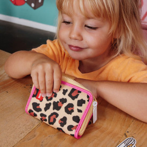 Porte-monnaie enfant en PET recyclé "Leopard 7" Hello Hossy