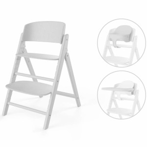  Chaise Haute évolutive 3-in-1 en bois Click & Fold "All White"