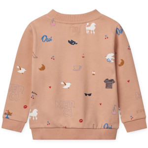 Sweat enfant fille en coton bio Thora "Paris / Tuscany" Liewood