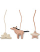 Jouets à suspendre pour portique en coton bio Aya "Licorne" (x3)