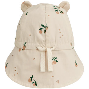 Chapeau saharienne bébé réversible en coton bio Gorm "Pêches" Liewood