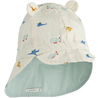 Chapeau saharienne bébé réversible en coton bio Gorm "Aviator"