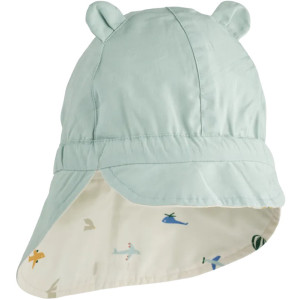 Chapeau saharienne bébé réversible en coton bio Gorm "Aviator" Liewood