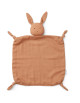 Doudou plat en coton bio Agnete Lapin "Tuscany Rose"