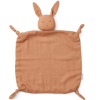 Doudou plat en coton bio Agnete Lapin "Tuscany Rose"