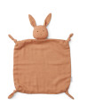 Doudou plat en coton bio Agnete Lapin "Tuscany Rose"