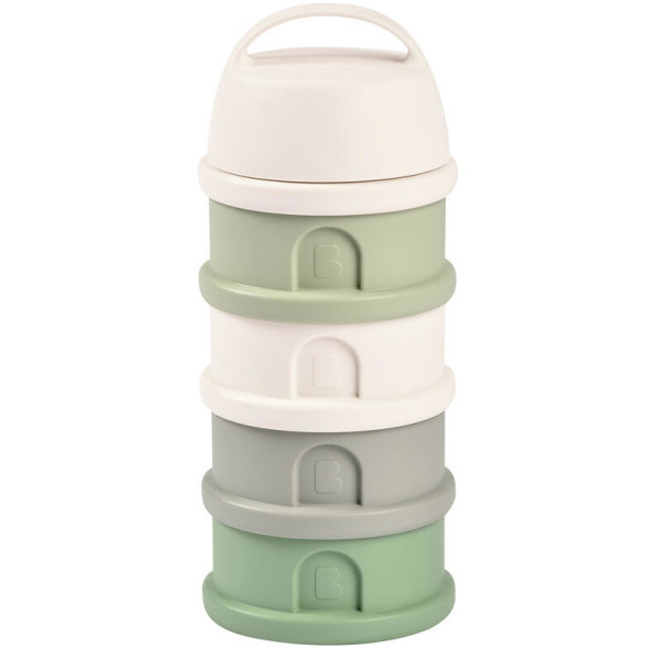 Boites doseuses de lait "Blanc Coton/Vert Sauge" Beaba