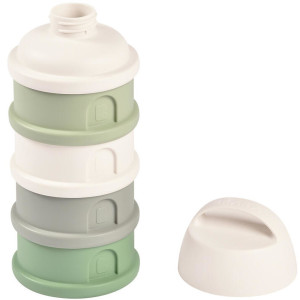 Boites doseuses de lait "Blanc Coton/Vert Sauge" Beaba
