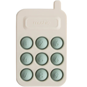 Jouet Pop It en silicone Téléphone "Cambridge Blue" Mushie