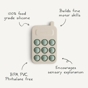 Jouet Pop It en silicone Téléphone "Cambridge Blue" Mushie