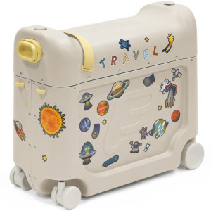 Valise à roulettes enfant Jetkids Bedbox "Blanc Eclat de Lune" (2-7 ans) Stokke