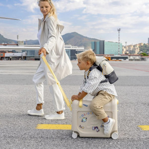 Valise à roulettes enfant Jetkids Bedbox "Blanc Eclat de Lune" (2-7 ans) Stokke