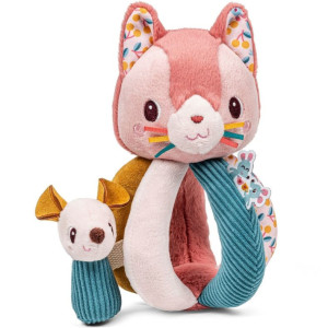 Hochet bébé à poignées "Jeanne le Chat" (0-12 mois) Lilliputiens