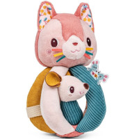 Hochet à poignées "Jeanne le Chat" (6-18 mois)