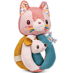 Hochet bébé à poignées "Jeanne le Chat" (0-12 mois) Lilliputiens