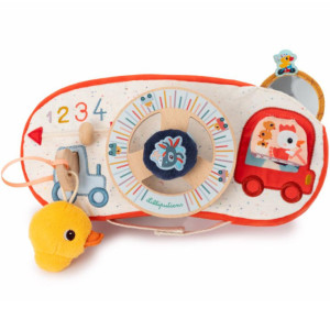 Panneau d'activités bébé "Ferme en voiture" (10 mois et +) Lilliputiens