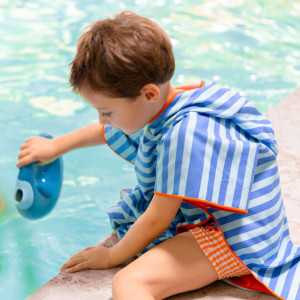 Poncho de plage microfibre enfant "Océan" (1-6 ans) Quut