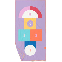 Serviette de plage enfant en microfibre (140 x 70 cm) "Marelle" Quut