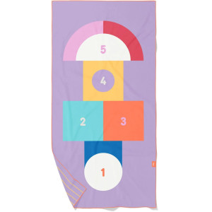 Serviette de plage enfant en microfibre (140 x 70 cm) "Marelle" Quut