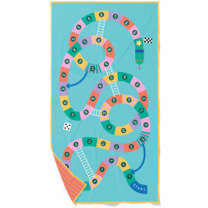 Serviette de plage en microfibre (180 x 100 cm) "Echelles & Serpents" 