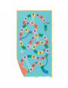 Serviette de plage en microfibre (180 x 100 cm) "Echelles & Serpents"