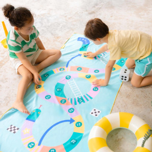 Serviette de plage en microfibre (180 x 100 cm) "Echelles & Serpents" 