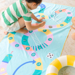Serviette de plage en microfibre (180 x 100 cm) "Echelles & Serpents" 