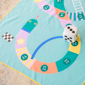 Serviette de plage en microfibre (180 x 100 cm) "Echelles & Serpents" 