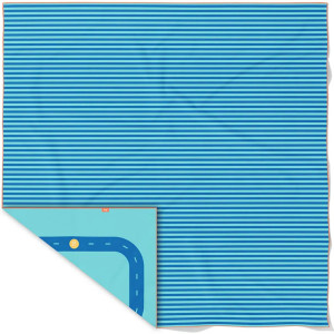Serviette de plage en microfibre (180 x 180 cm) "Circuit Bleu" Quut